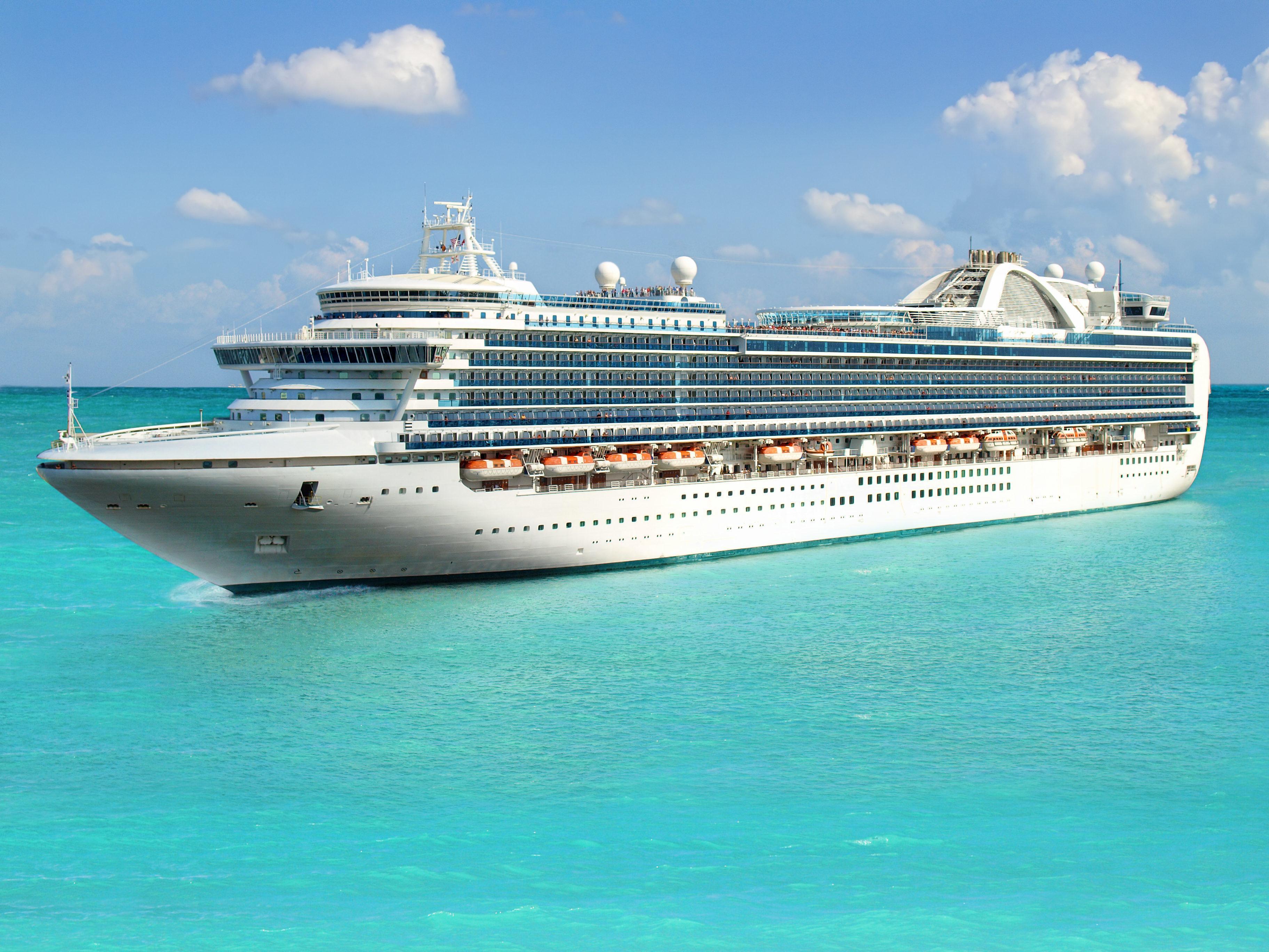 Cruise ship at sea